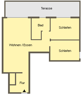 Ferienwohnungen im Haus Puccini auf Wangerooge - Grundriss Wohnung 3